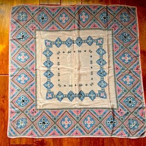 Vintage bandana print scarf silk(?)